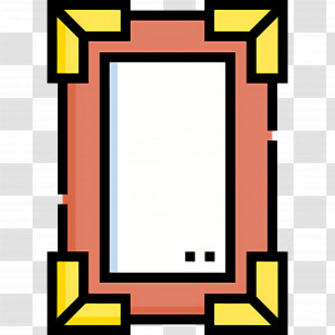 Photo Frame - Decorative Mirror With Colorful Frame Transparent PNG