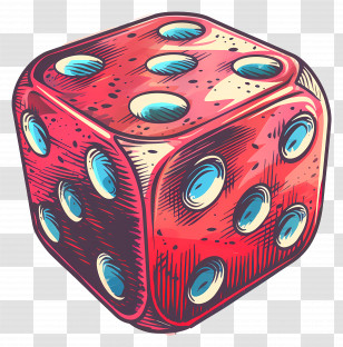 Dice - Red Dice With Dots Illustration Transparent PNG