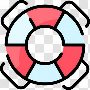 Lifebuoy - Colorful Lifebuoy Icon In Red And White Transparent PNG