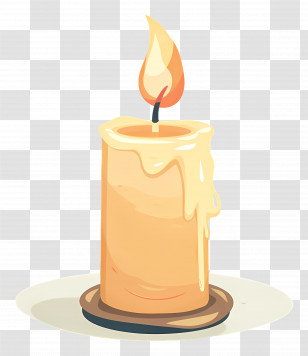 Candlelight - Burning Candle Illustration For Warm Illumination Transparent PNG