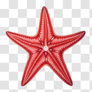 Starfish - Red Starfish On The Shore Transparent PNG