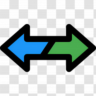 Double Arrow - Blue And Green Arrows For Navigation Transparent PNG