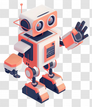 Ai Robot - 3D Robot Waving With Friendly Gesture Transparent PNG