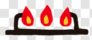 Cooking - Gas Stove With Flames For Cooking Transparent PNG