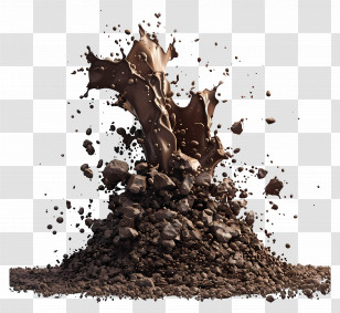 Soil - Mud Splash With Flying Dirt Transparent PNG