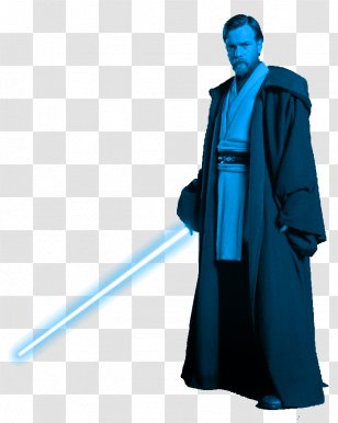Obi-Wan Kenobi Anakin Skywalker Star Wars: The Clone Wars Jedi Wookieepedia - Electric Blue - Obi-wan Transparent PNG