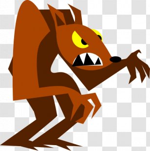 Gray Wolf Werewolf Clip Art - Cartoon Werewolves Transparent PNG