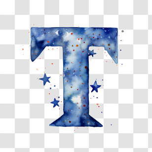 Letter T - Starry Letter T Transparent PNG