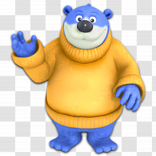 Everythings Rosie - Blue Bear In Yellow Sweater Transparent PNG