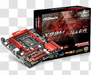 ASRock Fatal1ty X99M Killer MicroATX Motherboard Intel X99 - Asrock X99x - Computer Hardware Transparent PNG