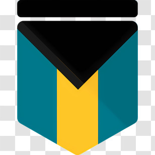 Bahamas Flag - Flag With Yellow And Blue Stripes Transparent PNG