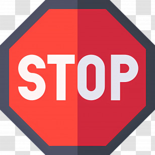 Stop Sign - Illustrated Stop Sign Icon Transparent PNG