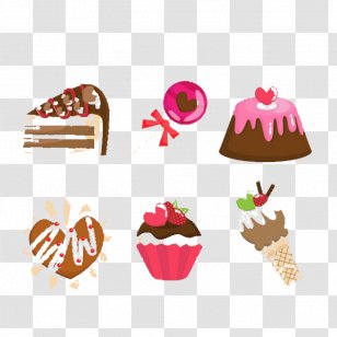 Chocolate Cake Birthday Lollipop Layer - Valentines Day - Cartoon Picture Material Transparent PNG