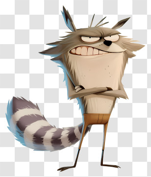 Regular Show Rigby - Raccoon Character Cartoon Illustration Transparent PNG