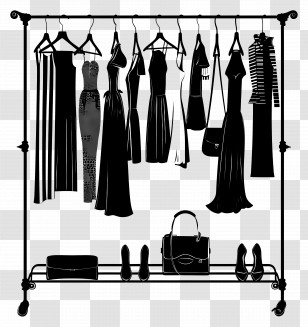 Clothing Rack - Fashionable Clothing Rack Transparent PNG