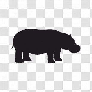 Hippopotamus Baby Hippo Silhouette T-shirt Illustration - Snout Transparent PNG