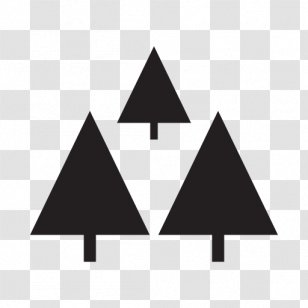 Pine Tree Ecosystem - Black - Heart-shaped Trees Transparent PNG