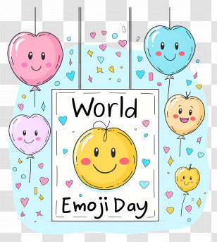 World Emoji Day - World Emoji Day Celebration Transparent PNG