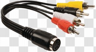 RCA Connector DIN Adapter Electrical AC Power Plugs And Sockets - Technology - Audio Amplifier Transparent PNG