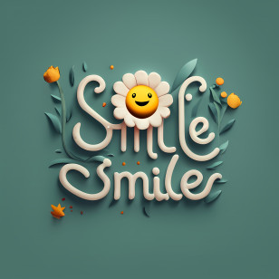 World Smile Day - Smiling Flower With Uplifting Text Illustration Transparent PNG