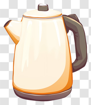Electric Kettle - Stylish Kettle Illustration Transparent PNG