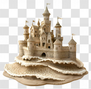 Sand Castle - Intricate Sandcastle Transparent PNG