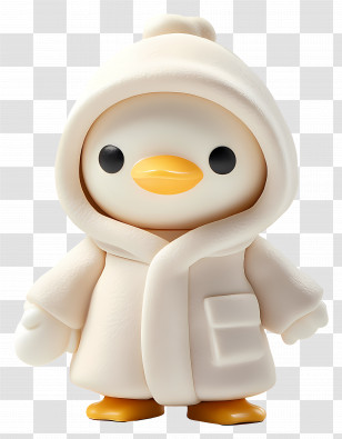 Bathrobe - Cute Duck In Hoodie Transparent PNG