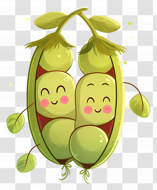 Pea Pods - Smiling Peas In A Pod Transparent PNG