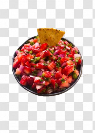 Strawberry Salsa Pico De Gallo Vegetarian Cuisine Lemonade - Fruit - Salad Transparent PNG