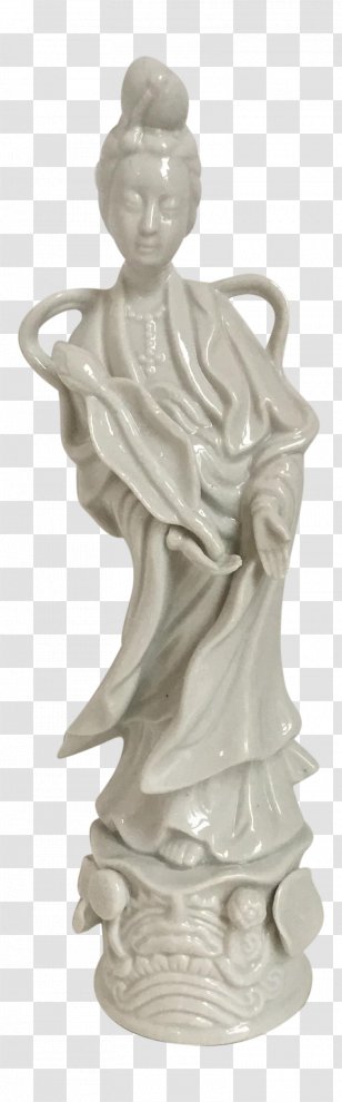 Guanyin Figurine Sculpture Statue PORCELAIN KWAN YIN - Stone Carving - Ceramic Transparent PNG