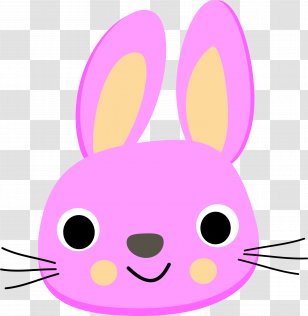 Easter Bunny Holland Lop Rabbit Clip Art - Silhouette - Pink Key Cliparts Transparent PNG