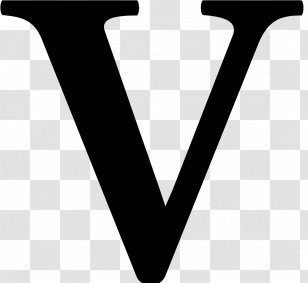 Letter Case V Times New Roman Font - Triangle - Fonts Transparent PNG