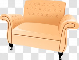 Club Chair Couch Furniture Clip Art - Wood Transparent PNG