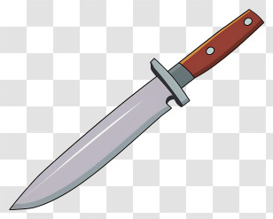 Knife - Cartoon Knife With Wooden Handle Transparent PNG