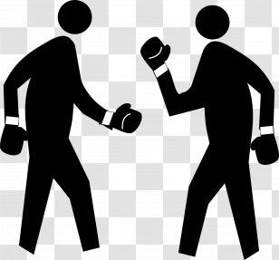 Boxing Pedestrian - Silhouette Transparent PNG