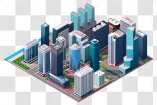Isometric Projection Royalty-free Building Illustration - Engineering - Business Center Housing Construction Transparent PNG