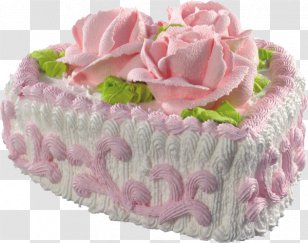 Torte Birthday Cake Cream Wedding Frosting & Icing - Real Pink Transparent PNG
