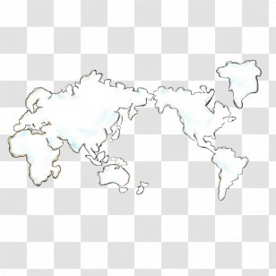 White Material Body Piercing Jewellery Pattern - World Map Model Transparent PNG