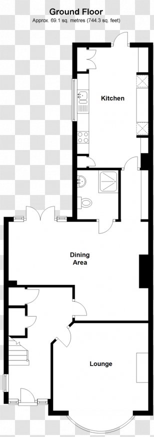 Floor Plan House Lobby Living Room - Kitchen Transparent PNG