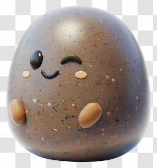 Cartoon Stone - Cute Smiling Rock Transparent PNG