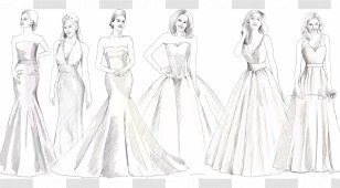 Wedding Dress Bride Gown - Silhouette Transparent PNG