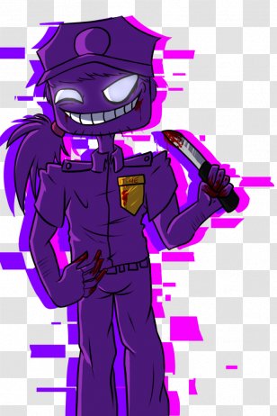 Purple Man Five Nights At Freddy's 2 Sasuke Uchiha Might Guy - Art - Drawing Transparent PNG