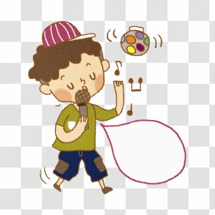 Boy Illustration - Silhouette - Singing Transparent PNG
