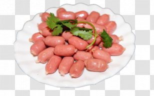 Sausage Frankfurter Wxfcrstchen Ham Knackwurst Vegetarian Cuisine - Vienna Transparent PNG