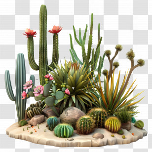 Desert Plants - Desert Cactus Collection Transparent PNG