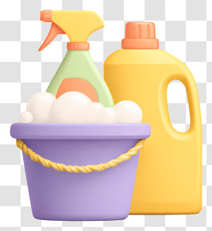 Household Cleaning Supplies - Bucket And Cleaning Supplies Illustration Transparent PNG