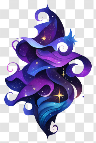 Constellation - Colorful Swirling Galaxy In Abstract Art Transparent PNG