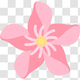 Flowers - Pink Flower Cartoon Illustration Transparent PNG