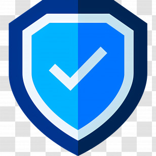 Shield - Blue Checkmark Shield Security Logo Transparent PNG