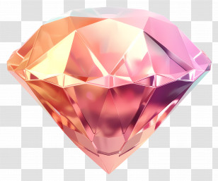 3d Diamond - Pink Diamond Illustration Transparent PNG